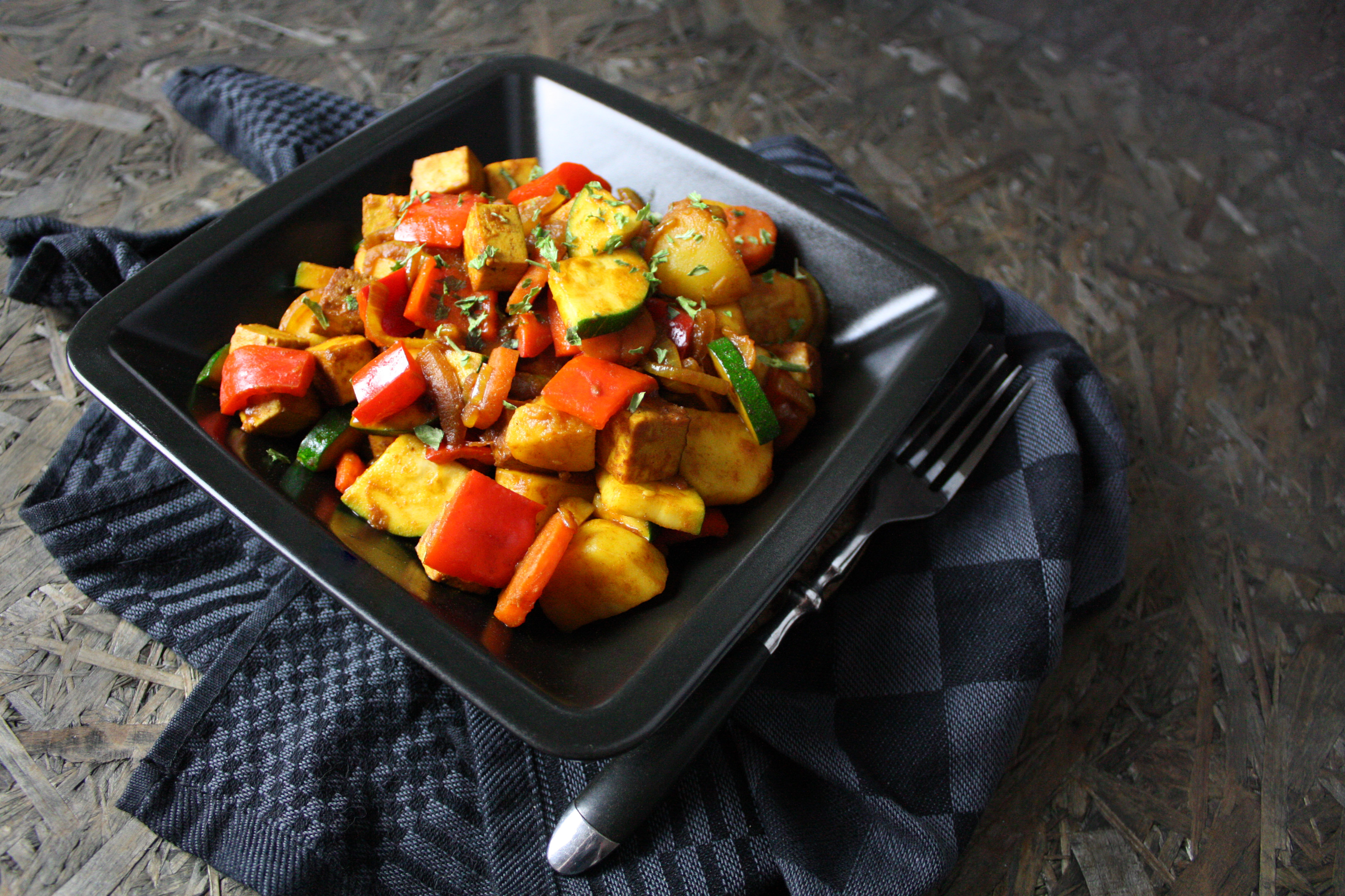 Paprika Kartoffel Pfanne Mit Rauchertofu Toastenstein Com