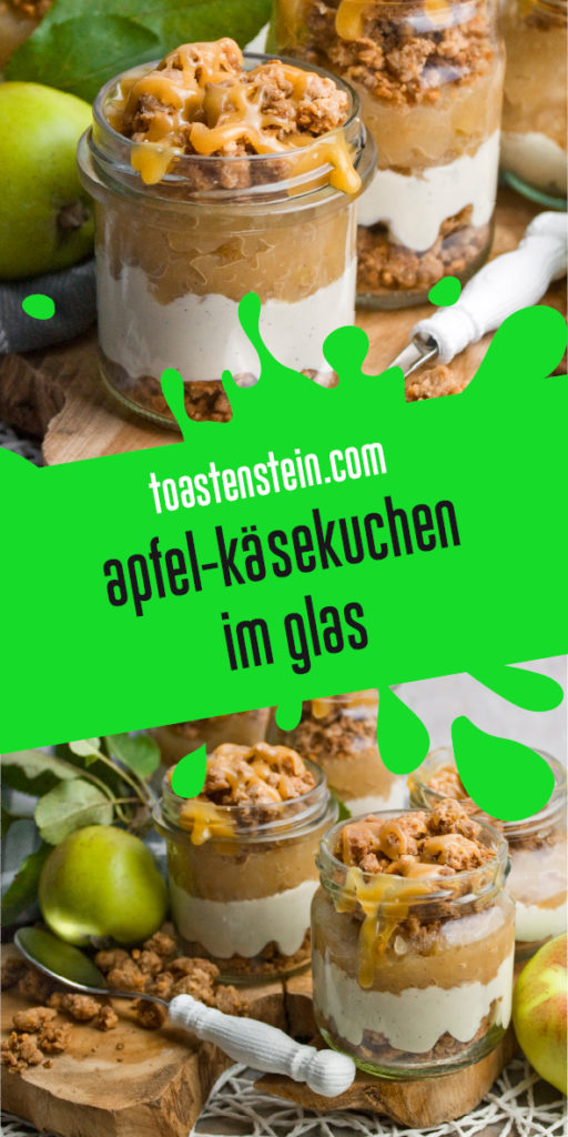 Einfacher Apfel-Käsekuchen im Glas | Toastenstein