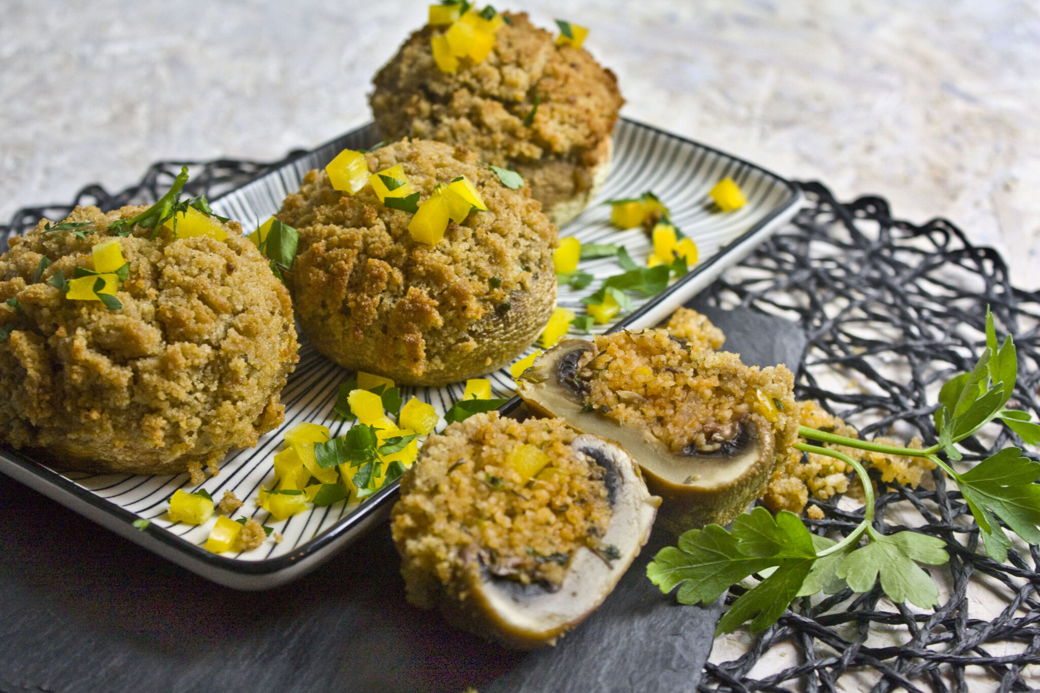 Gefüllte Champignons mit Couscous - Toastenstein.com