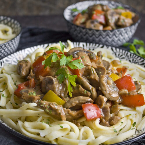 Rahm-Geschnetzeltes mit Champignons - Toastenstein.com