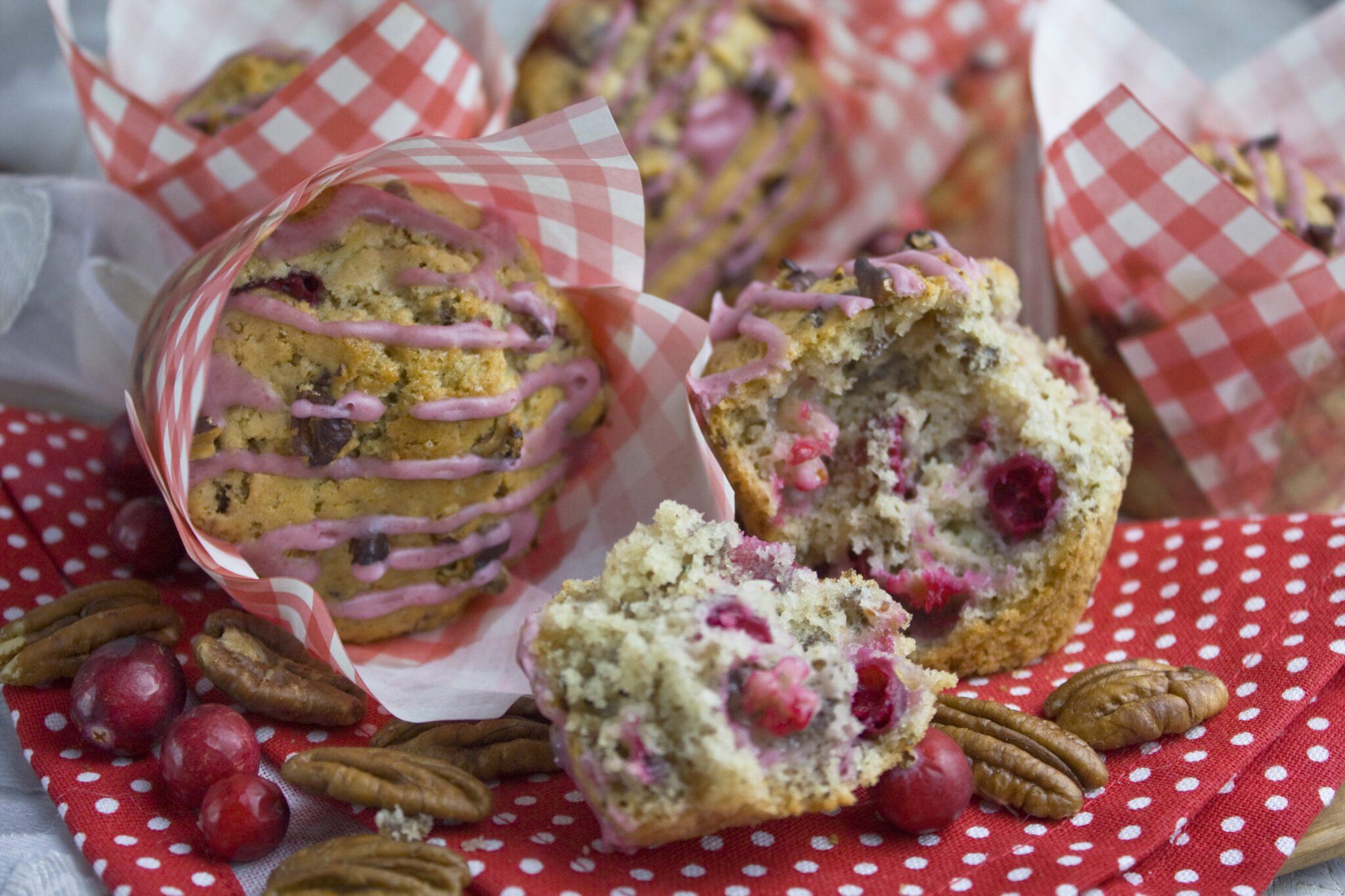 Saftige Pekannuss-Cranberry-Muffins - Toastenstein.com