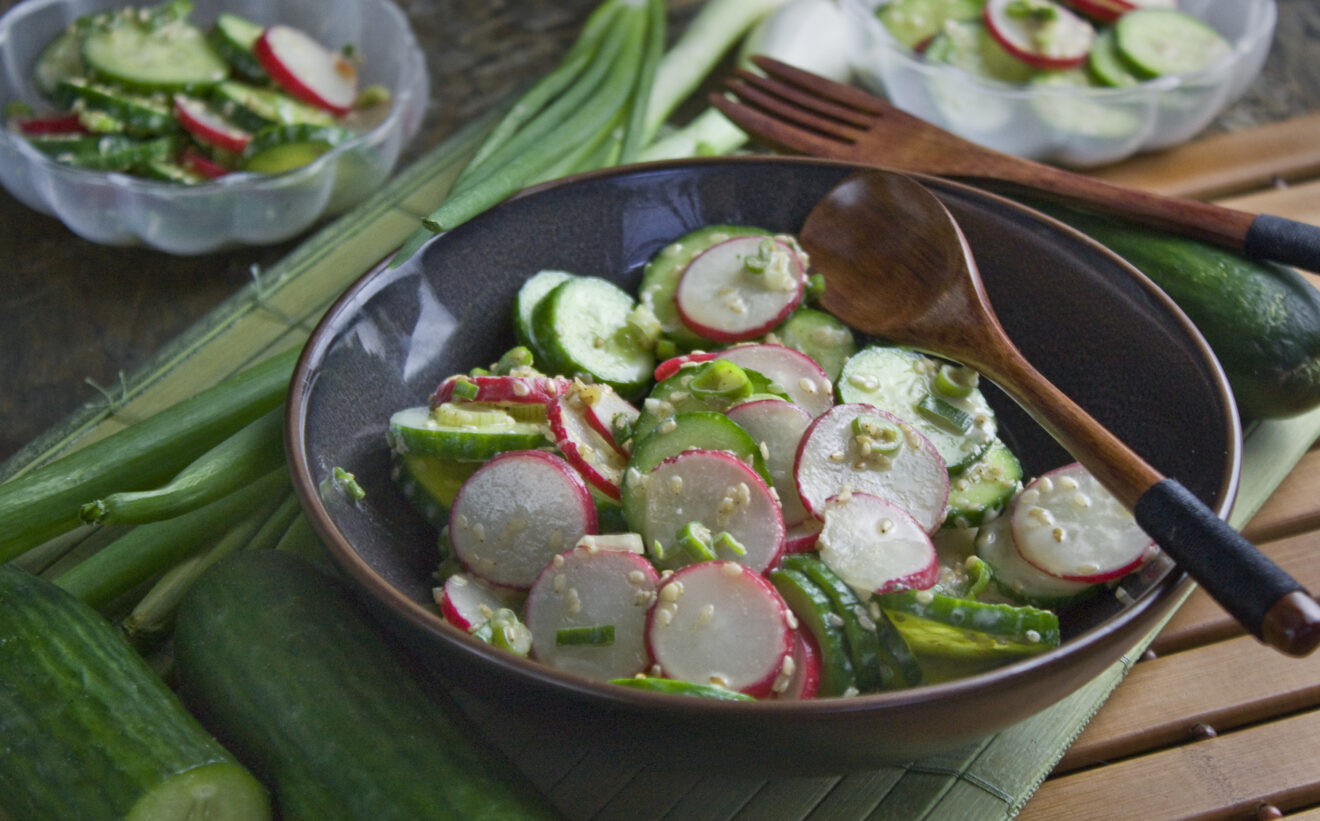 Schneller Gurken-Radieschen-Salat Mit Wasabi-Dressing - Toastenstein.com