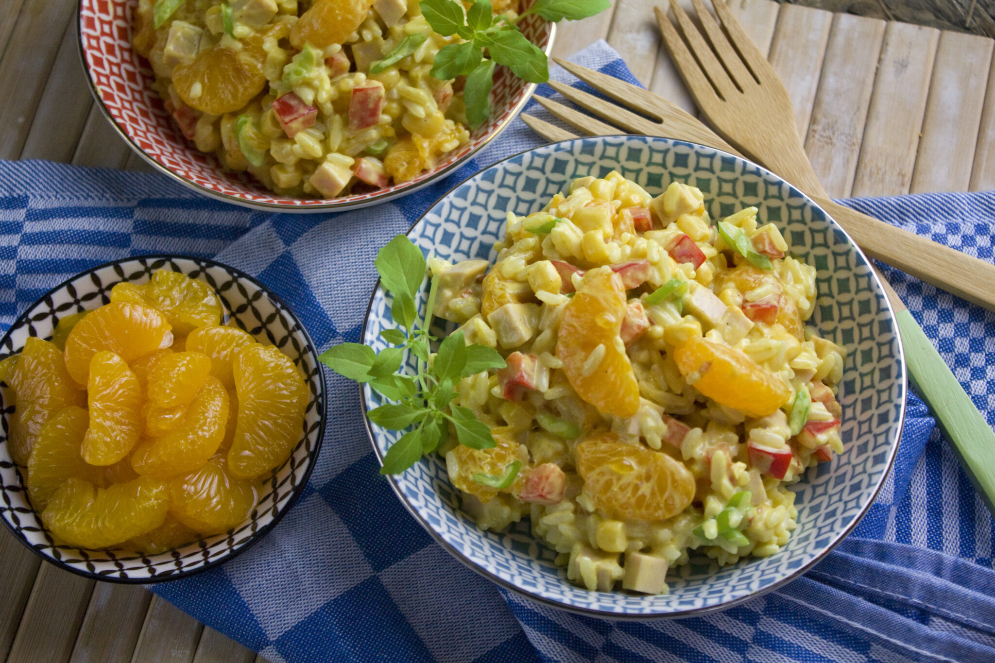 Mandarinen-Reis-Salat mit Curry - Toastenstein.com