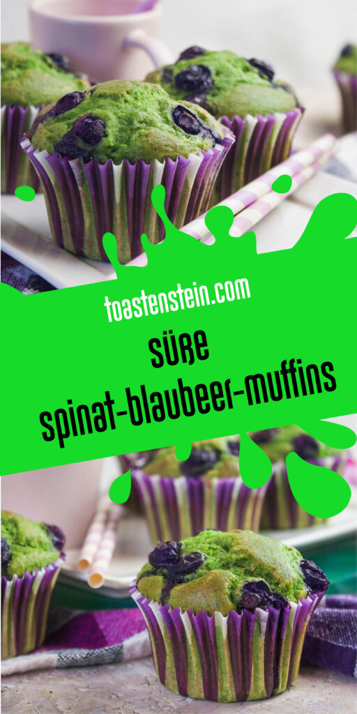 Süße Spinat-Blaubeer-Muffins | Toastenstein